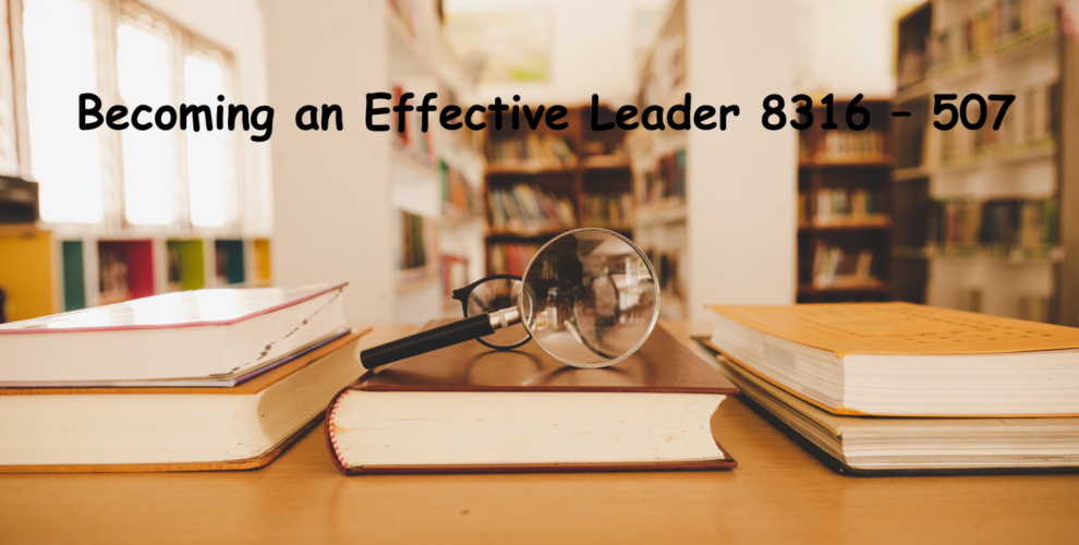 Becoming an Effective Leader 8316 – 507
