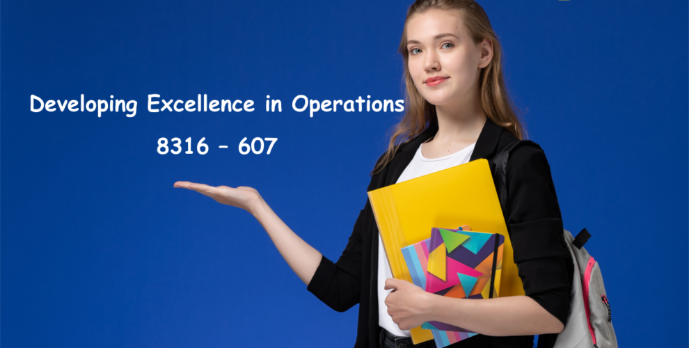 Developing Excellence in Operations 8316 – 607